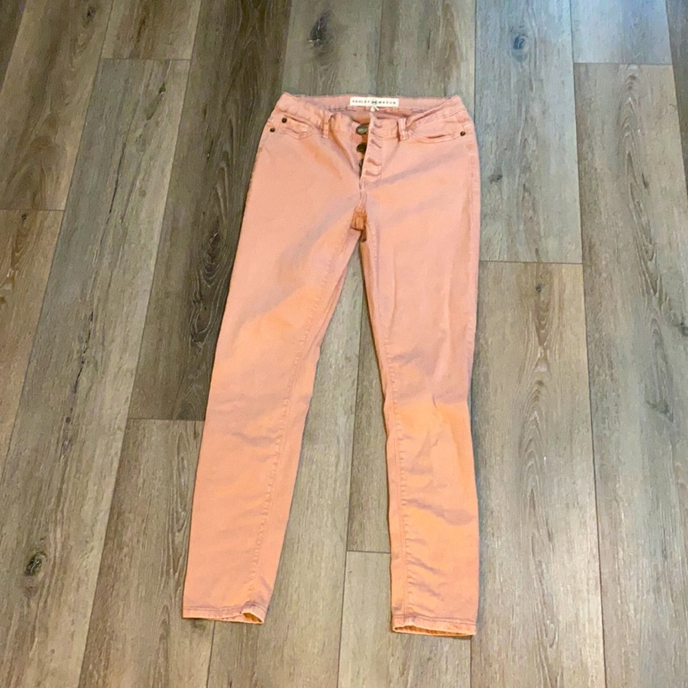 Pink/mauve skinny jeans